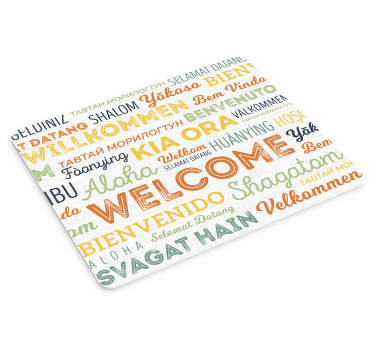 Tapetes de rato com frases Linguagem de boas-vindas - TenStickers