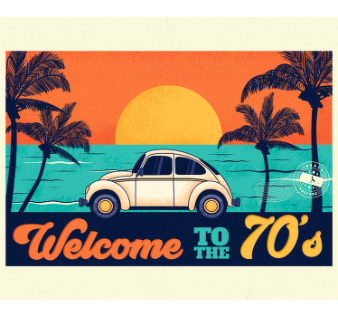 Tapete de rato sol 70's Bem vindo aos anos 70 - TenStickers