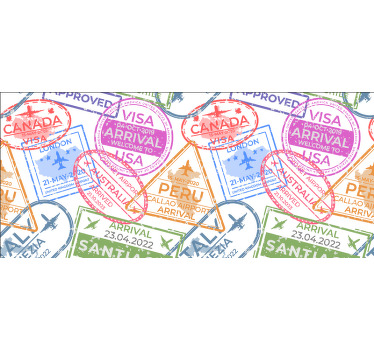 Tapetes de rato com texturas e padrões Selos de viagem - TenStickers