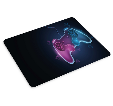 Tapetes de rato de gaming Controlador ps neon colorido - TenStickers