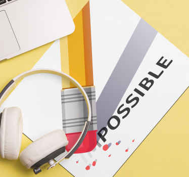Tapetes de rato com frases Nada é impossível - TenStickers