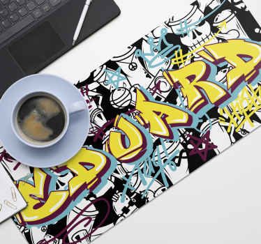 Tapetes de rato de gaming Graffiti personalizável - TenStickers