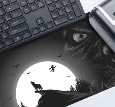 Tapetes de rato de gaming Lobo uivante - TenStickers