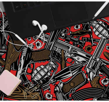 Tapetes de rato de gaming Armas e granadas durões - TenStickers