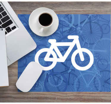 Tapetes de rato originais Bicicleta branca - TenStickers