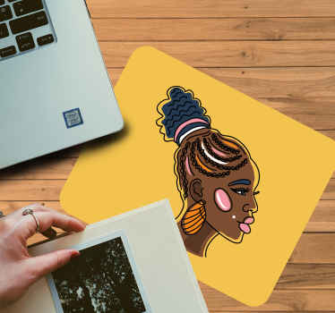 Mouse pad originais retrato de perfil estilizado - TenStickers