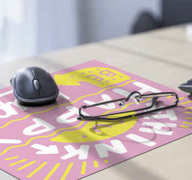 Tapetes de rato com frases Pense positivo - TenStickers