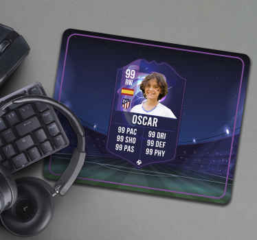 Tapetes de rato de gaming cartão de jogador de futebol - TenStickers