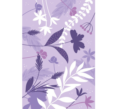 Flor roxa padrão de flor cega - TenStickers