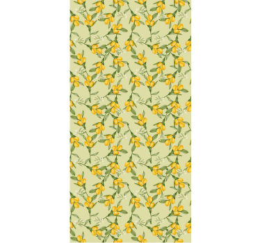 Verão tropical limões padrão cortina vegetal - TenStickers