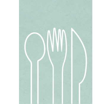 Estore de rolo cozinha talheres da cozinha - TenStickers