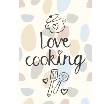 Estore de rolo cozinha adoro cozinhar - TenStickers