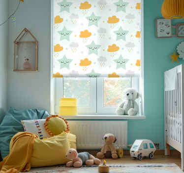 Estore de rolo quarto de bebé padrão de nuvens sonolentas - TenStickers