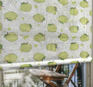 Padrão verde cortina de frutas e vegetais - TenStickers