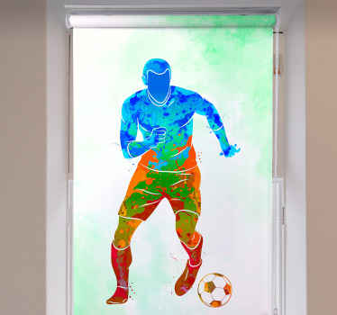 Aguarela jogador futebol cego - TenStickers