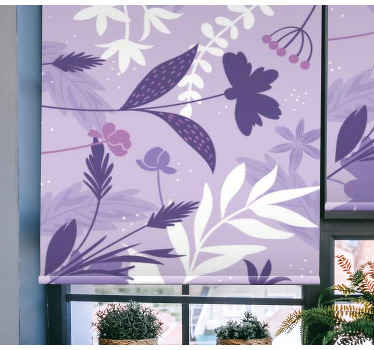 Flor roxa padrão de flor cega - TenStickers