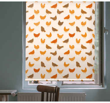 Estor animal com padrão de pássaro laranja e marrom - TenStickers