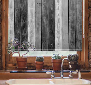 Textura rústica de pranchas cinza e padrão cego - TenStickers