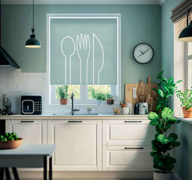 Estore de rolo cozinha talheres da cozinha - TenStickers