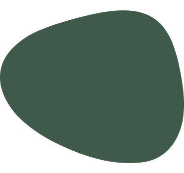 Individuais de mesa em vinil verdes oval irregular - TenStickers