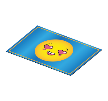 Individuais de mesa infantis Emoji olhos de coração - TenStickers