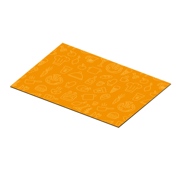 Individual de mesa original alaranjado talheres - TenStickers
