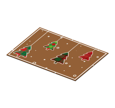 árvores de natal fundo marrom individuais de mesa - TenStickers
