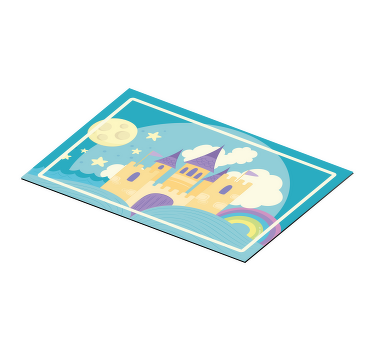 Palácio da princesa para crianças individuais de mesa - TenStickers