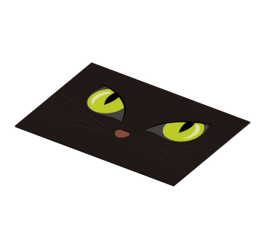 Individual de mesa redondo Gato de halloween - TenStickers