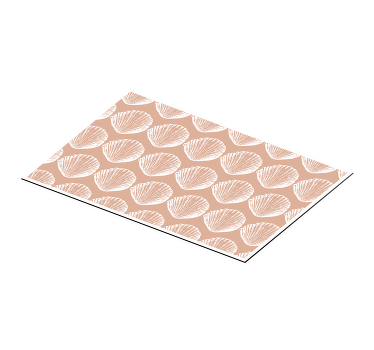 Individual de mesa com conchas retrô bege - TenStickers