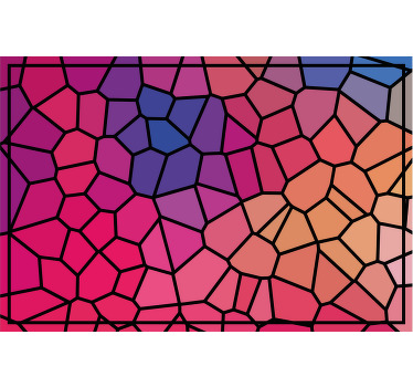 Individuais de mesa originais Cor vibrante geométrica - TenStickers