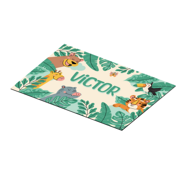 Individuais de mesa com nome animais da selva - TenStickers