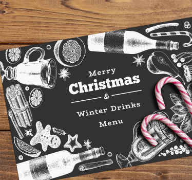 Individuais de mesa Menu de natal - TenStickers