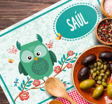 Individuais de mesa Coruja personalizável - TenStickers