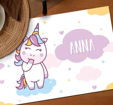 Individuais de mesa Unicórnio personalizável - TenStickers