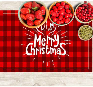 Individuais de mesa de Natal Padrão de figuras geométricas - TenStickers