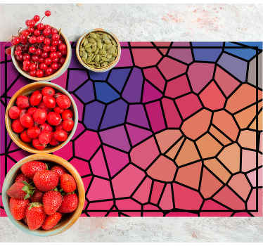 Individuais de mesa originais Cor vibrante geométrica - TenStickers