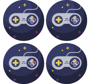 Bases para copos vintage Game over video game - TenStickers