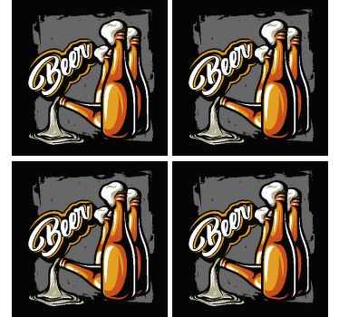 Bases para copos de cerveja Garrafa de cerveja - TenStickers