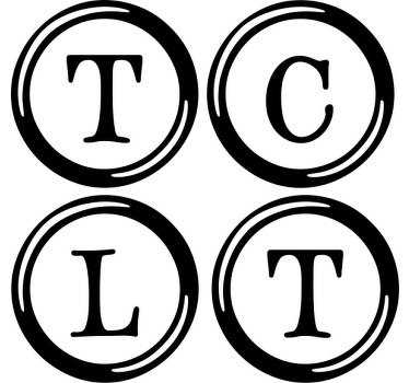 Bases para copos personalizáveis Letras de máquina de escrever - TenStickers