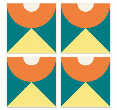 Bases para copos vintage Estilo vintage colorido - TenStickers