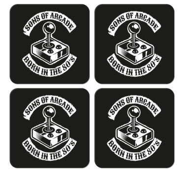 Bases para copos com frases Filhos dos anos 80 - TenStickers