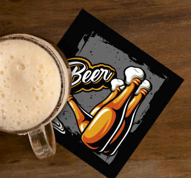 Bases para copos de cerveja Garrafa de cerveja - TenStickers