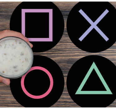 Bases para copos modernas Figuras de playstation remoto - TenStickers