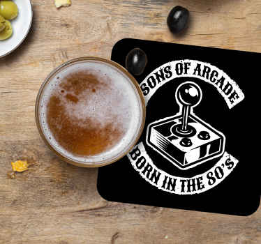 Bases para copos com frases Filhos dos anos 80 - TenStickers