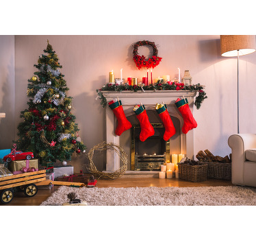 Poster Natal atmosfera aconchegante - TenStickers