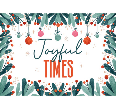Poster Natal tempos alegres - TenStickers