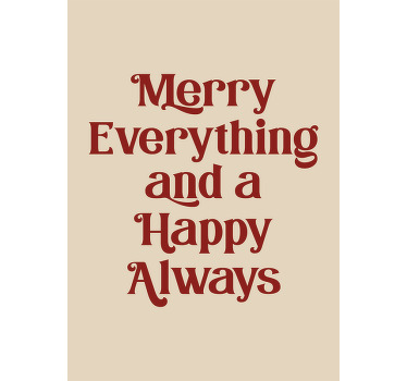 Poster Natal tudo e feliz sempre - TenStickers