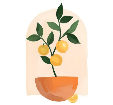 Poster de plantas pequena árvore frutífera - TenStickers