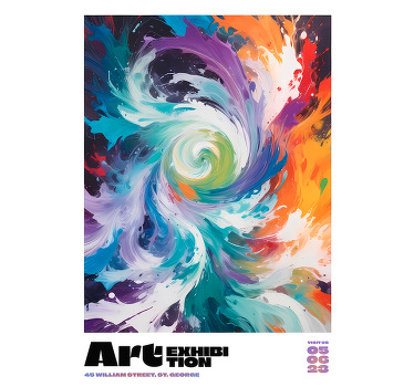 Poster abstracto exposição de arte - TenStickers